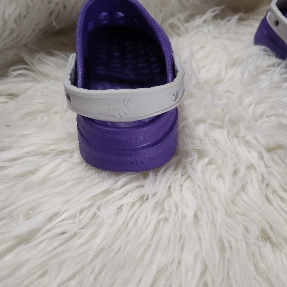 Joybees Kids Purple Gray Rubber Clogs Size 8 9